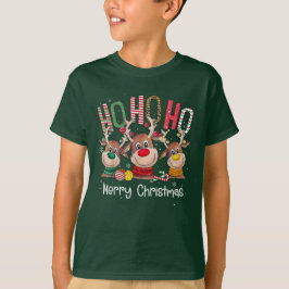 Camiseta Ho Ho Ho ho Feliz Navidad a los renos navideños na