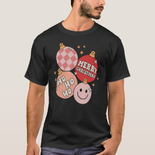 Camiseta Ho Ho Ho Ho Feliz Navidad Groovy Retro Navidad Bau