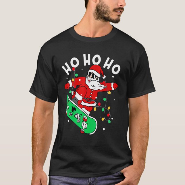 Camiseta Ho Ho Ho Ho Feliz Navidad Noches alumbran Santa Sk (Anverso)