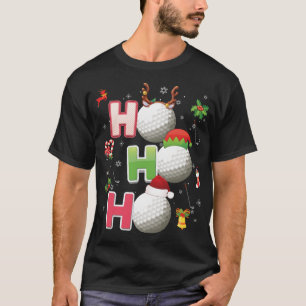 Camiseta Ho Ho Ho Ho Golf Ball Navidades Santa Elf Reindeer