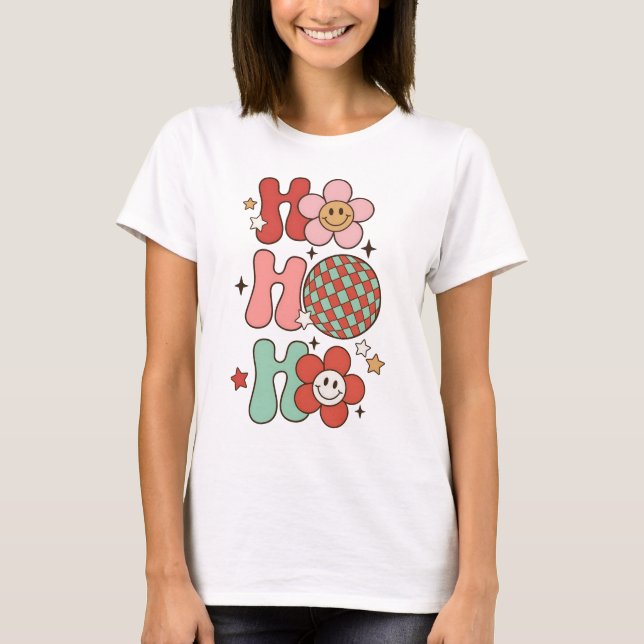 Camiseta Ho Ho Ho Ho Groovy Retro (Anverso)