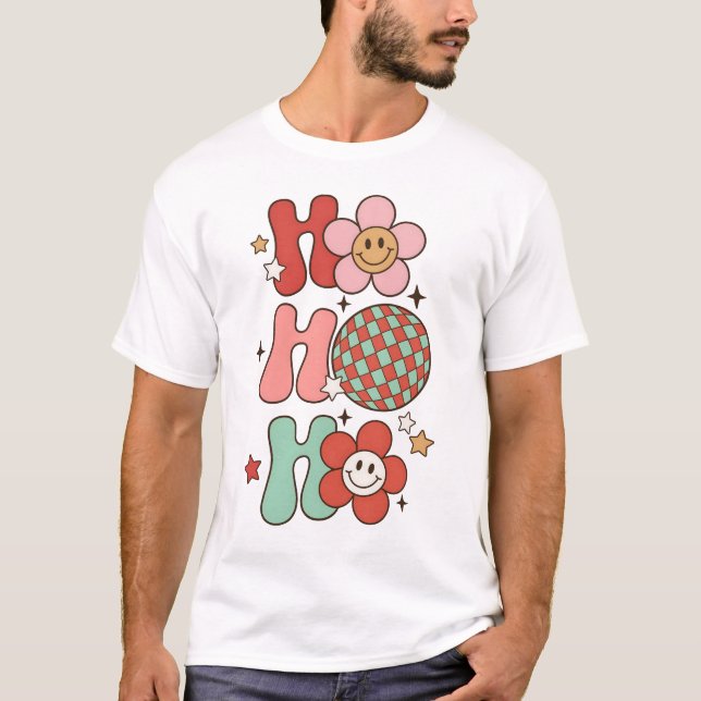 Camiseta Ho Ho Ho Ho Groovy Retro (Anverso)