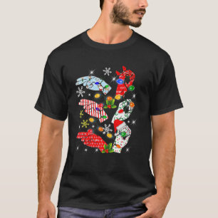 Camiseta Ho Ho Ho Ho Hand Rótulo Language Interpreter ASL X