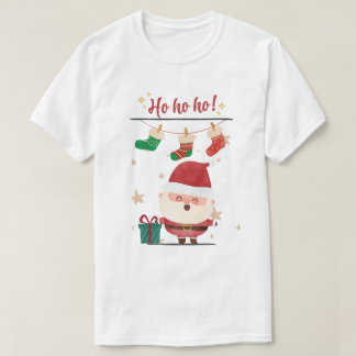Camiseta Ho Ho Ho Ho Happy Santa Holiday Tee