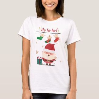 Camiseta Ho Ho Ho Ho Happy Santa Holiday Tee