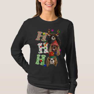 Camiseta Ho Ho Ho Ho Ho Cavalier Rey Charles Spaniel Cute C