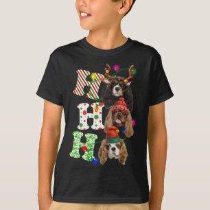 Camiseta Ho Ho Ho Ho Ho Cavalier Rey Charles Spaniel Cute C