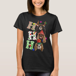 Camiseta Ho Ho Ho Ho Ho Cavalier Rey Charles Spaniel Cute C
