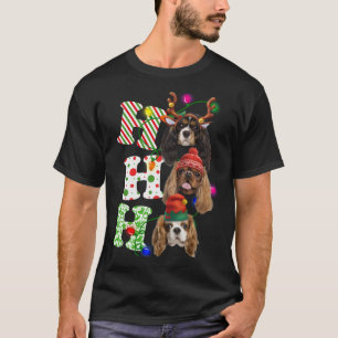 Camiseta Ho Ho Ho Ho Ho Cavalier Rey Charles Spaniel Cute C