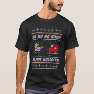 Camiseta Ho Ho Ho Ho Ho Homo Happy Holigays Lgbt Ugly Navid