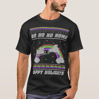 Camiseta Ho Ho Ho Ho Ho Homo Happy Holigays Navidades feos 
