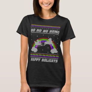 Camiseta Ho Ho Ho Ho Ho Homo Happy Holigays Navidades feos
