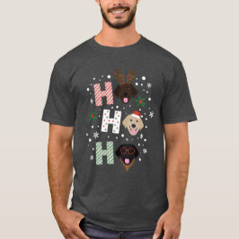 Camiseta Ho Ho Ho Ho Ho Labrador recuperó Feliz Navidad