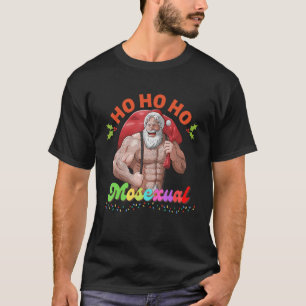 Camiseta Ho Ho Ho Ho Ho Mosexual Gay Santa LGBT Pun Gay Pri