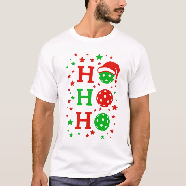 Camiseta Ho Ho Ho Ho Ho Pickleball - Deportes divertidos pa (Anverso)