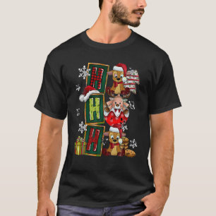 Camiseta Ho Ho Ho Ho Ho Reindeer Santa Hat Y Snack Cake Buf