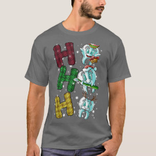 Camiseta Ho Ho Ho Ho Ho Teeth Santa Dentist Dental Ugly Nav