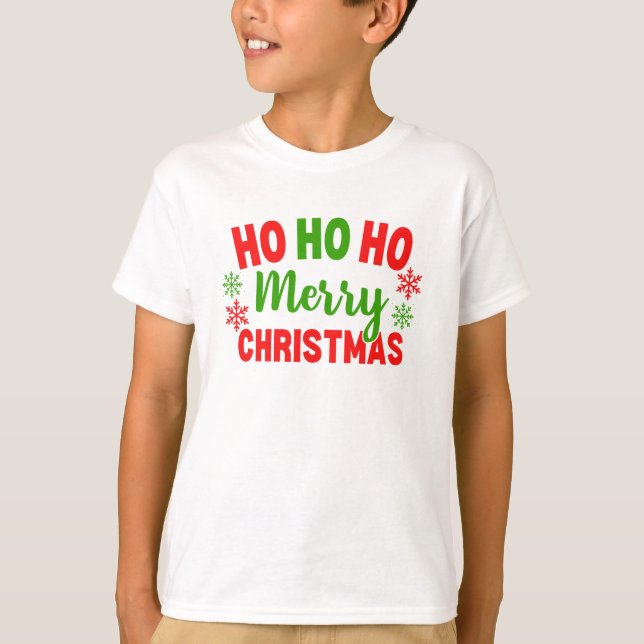CAMISETA HO HO HO HO MERRY NAVIDAD (Anverso)