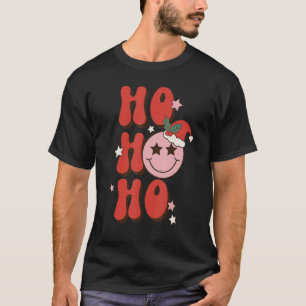 Camiseta Ho Ho Ho Ho Navidades Feliz Cara Con Santa Hat Chr