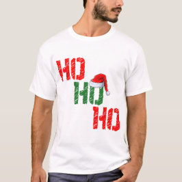 Camiseta Ho Ho Ho Ho Santa Claus Gorra Feliz Navidad