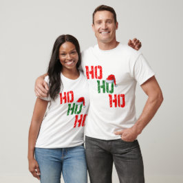 Camiseta Ho Ho Ho Ho Santa Claus Gorra Feliz Navidad