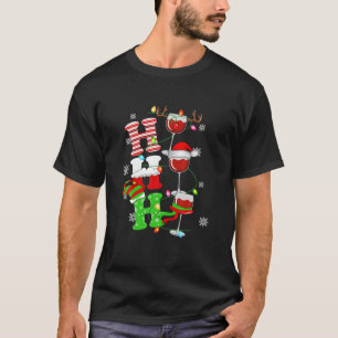 Camiseta Ho Ho Ho Ho Santa Claus Gorra Vino de reno Pajam