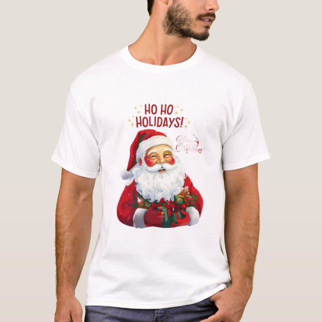 Camiseta Ho Ho Ho Ho Santa Claus - Navidades festivos (Anverso)