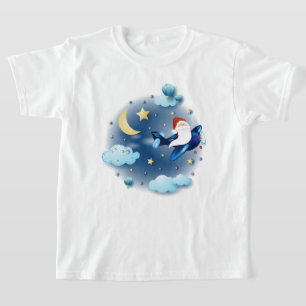 Camiseta ¡Ho ho ho ho! Santa en el avión