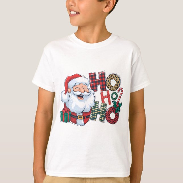 Camiseta Ho Ho Ho Ho Santa Navidades Diseño - Vacaciones fe (Anverso)