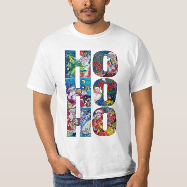 CAMISETA HO HO HO HO SANTA NAVIDADES MUSICALES NOCHE (Anverso)