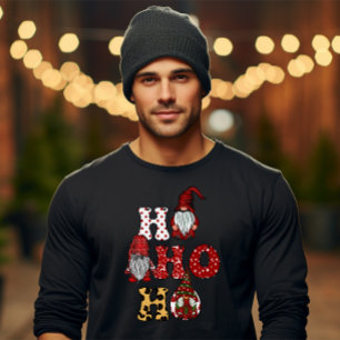 Camiseta Ho Ho Ho Ho Santa, reno, copos de nieve, patata de