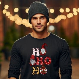 Camiseta Ho Ho Ho Ho Santa, reno, copos de nieve, patata de