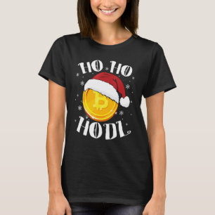 Camiseta Ho Ho Ho Hodl Crypto Bitcoin Santa Hat Cryptocurre
