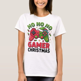 Camiseta Ho Ho Ho Jugador Ilustración de Controlador de Nav
