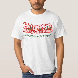 Camiseta Ho Ho Ho las Felices Navidad personalizaron la