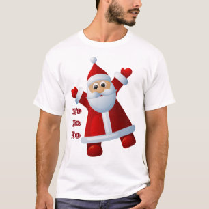 Camiseta ¡HO! ¡HO! ¡HO! Lindo Santa Claus Feliz Navidad