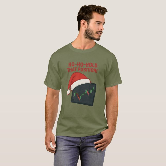 Camiseta ¡Ho-Ho-Ho Mantiene Esa Posición! Navidades comerci (Anverso completo)