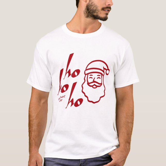 Camiseta Ho Ho Ho Modern Minimalist (Anverso)