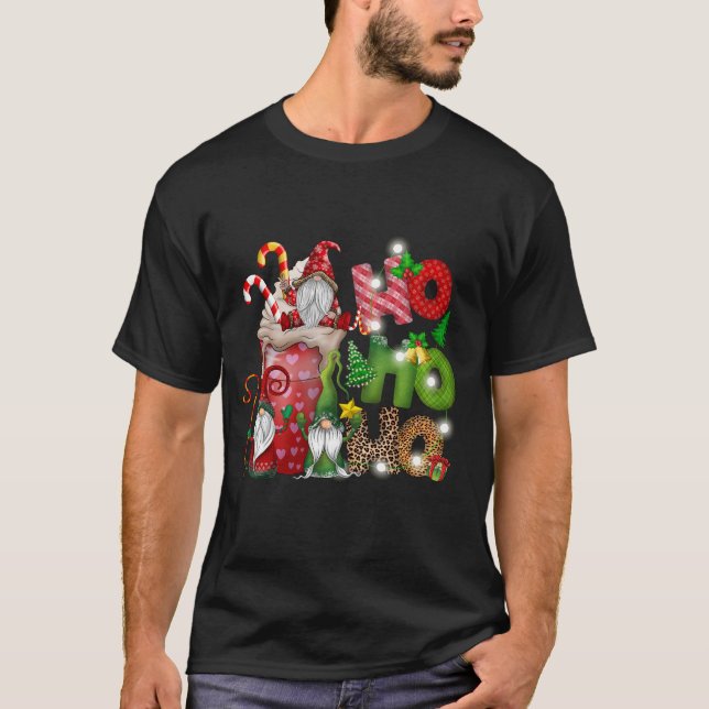 Camiseta Ho Ho Ho Navidades Gnome Ice Cream Lover (Anverso)