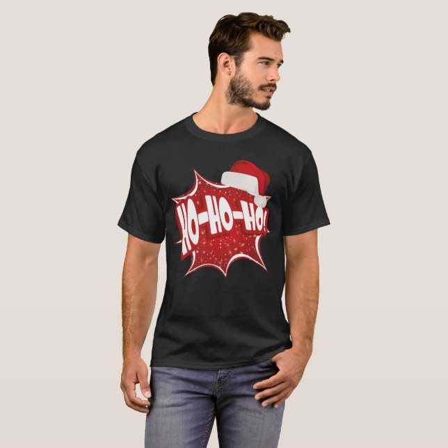 Camiseta Ho Ho Ho | Navidades Gorra Moderno (Anverso completo)