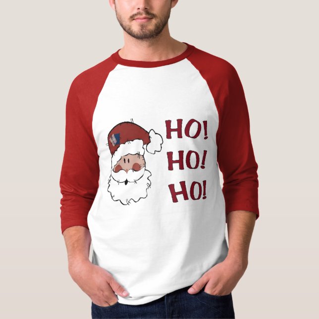 Camiseta ¡HO! ¡HO! ¡HO! Santa (Anverso)