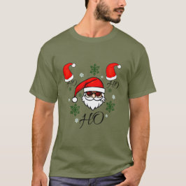Camiseta Ho Ho Ho Santa Claus Tee elegante vestido de vacac