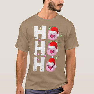 Camiseta HO HO HO Santa Hat Funny Pig Navidades 