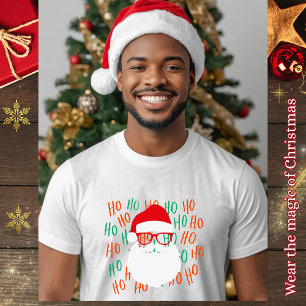 Camiseta Ho Ho Ho Santa Silhouette Christmas – Festive