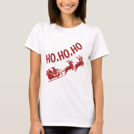 Camiseta Ho Ho Ho Santa Sleigh Ride Christmas