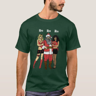 Camiseta Ho Ho Ho Santa (verde)