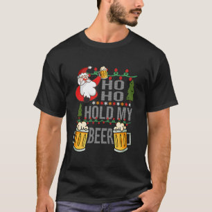 Camiseta Ho Ho Ho Sostén A Mi Cerveza Navidades Feo Diverti