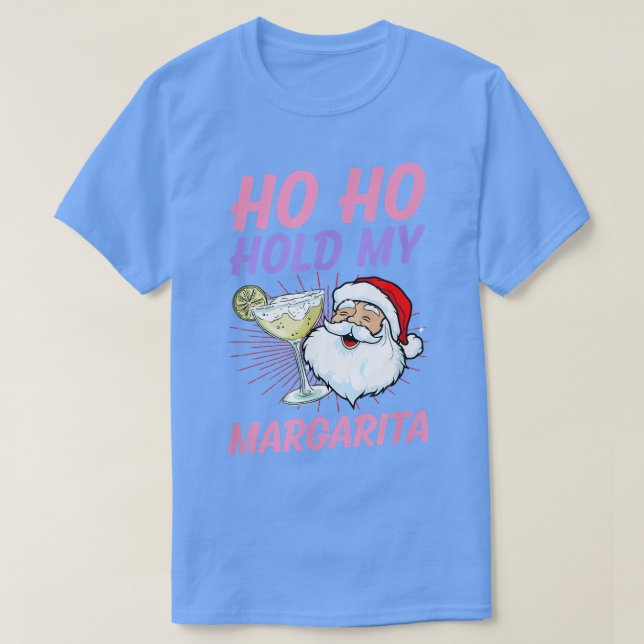 Camiseta Ho Ho Ho Tiene A Mis Navidades Margarita En Julio  (Diseño del anverso)