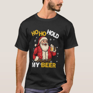 Camiseta Ho Ho Hold My Beer Santa Sungafas Retro Christma