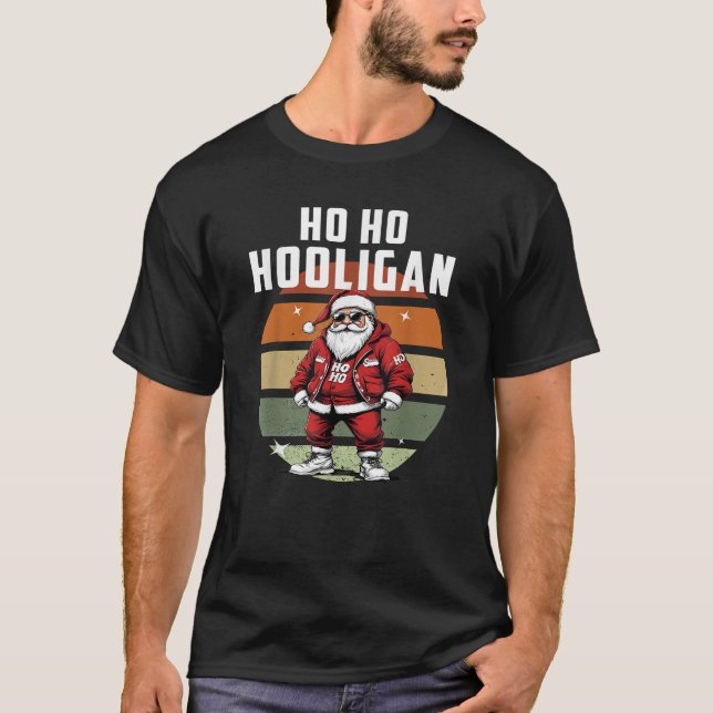 Camiseta Ho Ho Holy Christmas Ho Ho Hooligan Ugly Christmas (Anverso)